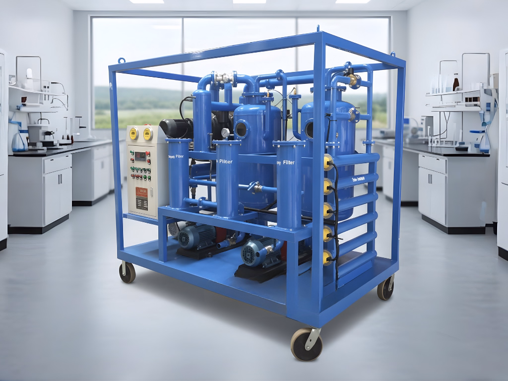 Portable transformer oil filtration machine for on-site field use